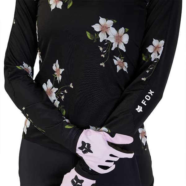 Fox Racing Mtb Flexair Ascent Dogwood T-shirt Med Lange ærmer Sort XS Kvinde