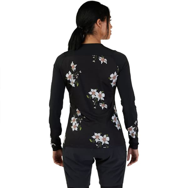 Fox Racing Mtb Flexair Ascent Dogwood T-shirt Med Lange ærmer Sort XS Kvinde