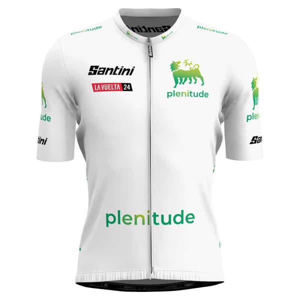 Santini La Vuelta Best Young Rider Korta ärmar Cykeltröja Vit M Man