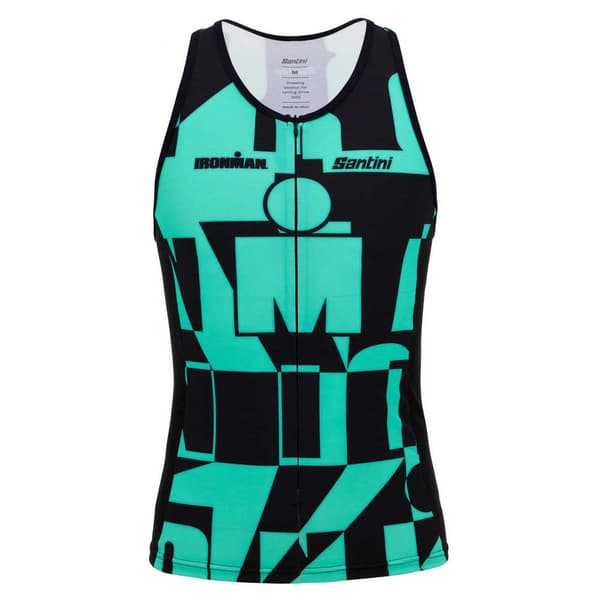 Santini Enigma X Ironman Ärmlös Cykeltröja Grönt S Man