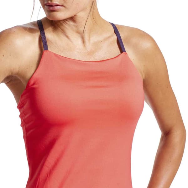 Pearl Izumi Prospect Built-in Bra Medium Support ærmeløs T-shirt Orange M Kvinde