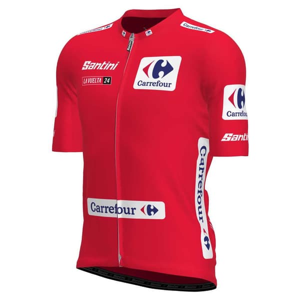 Santini La Vuelta Leader General Classification Lyhythihainen Pyöräilypaita Punainen XL Mies
