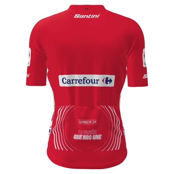 Santini La Vuelta Leader General Classification Lyhythihainen Pyöräilypaita Punainen XL Mies