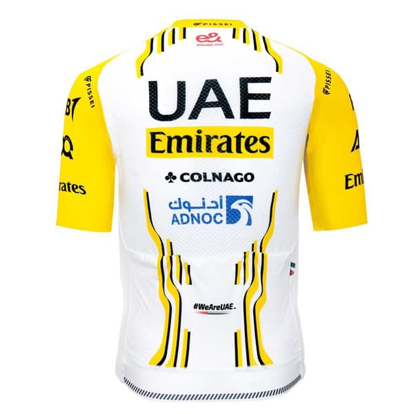 Pissei Uae Team Emirates - Tour De France 2024 Replica Kortærmet Trøje Gul M Mand