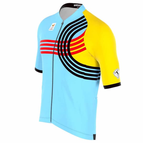 Bioracer Icon Boic Olympics Paris 2024 Korta ärmar Cykeltröja Blå 12 Years