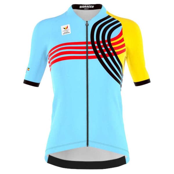 Bioracer Icon Boic Olympics Paris 2024 Korta ärmar Cykeltröja Blå S Kvinna