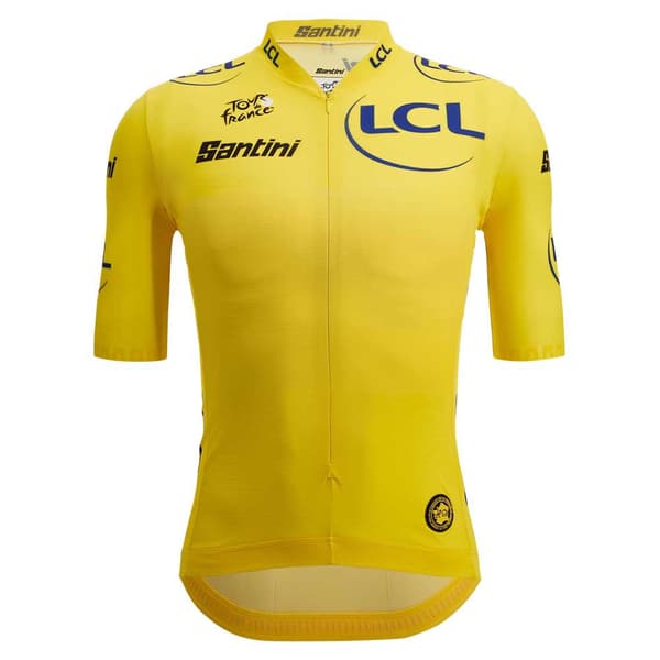 Santini Tour De France Official Overall Leader Kortærmet Trøje Gul XS Mand