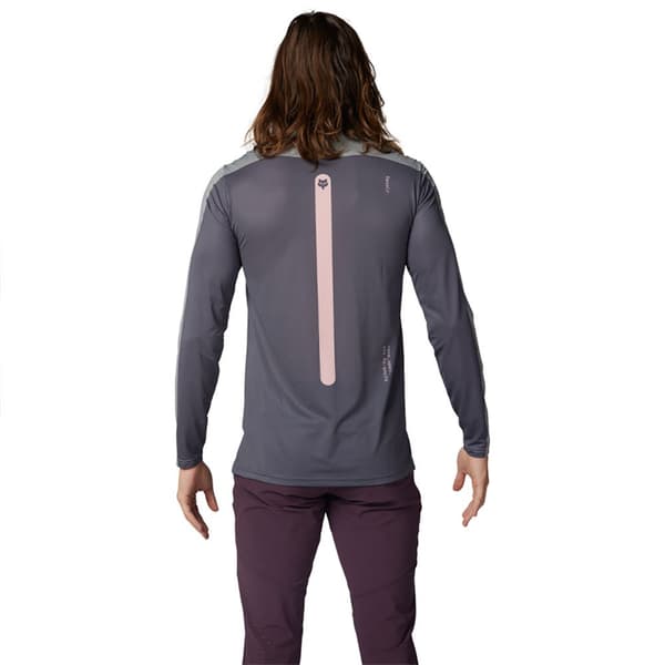 Fox Racing Mtb Flexair Aviaton Race T-shirt Med Lange ærmer Grå M Mand