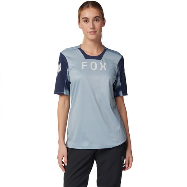 Fox Racing Mtb Defend Taunt T-shirt Med Korte ærmer Blå S Kvinde