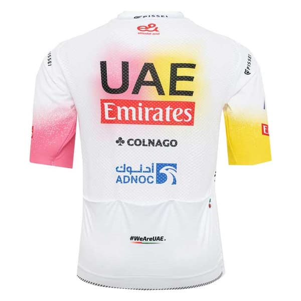 Pissei Uae Team Emirates Replica Giro+tour Korta ärmar Cykeltröja Vit L Man