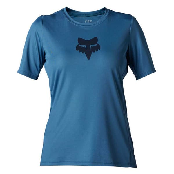 Fox Racing Mtb Ranger Logo T-shirt Med Korte ærmer Blå M Kvinde