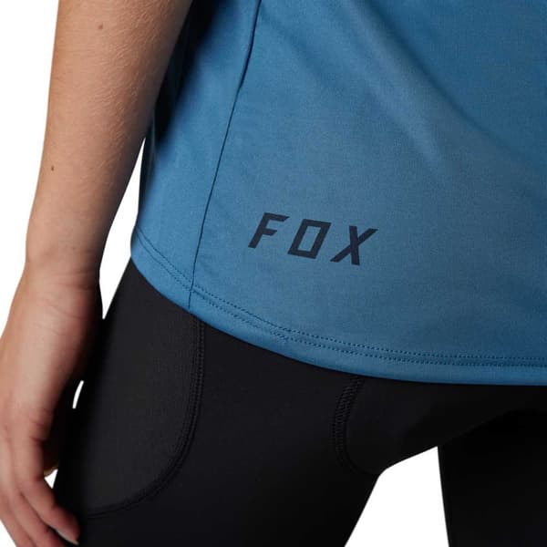 Fox Racing Mtb Ranger Logo T-shirt Med Korte ærmer Blå M Kvinde