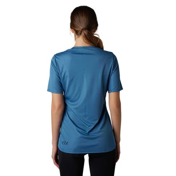 Fox Racing Mtb Ranger Logo T-shirt Med Korte ærmer Blå M Kvinde