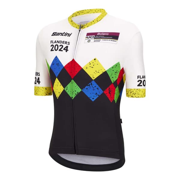 Santini Uci Gravel World Championships Leuven Korta ärmar Cykeltröja Flerfärgad L Man