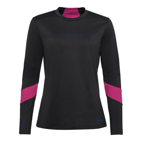 Vaude Bike Qimsa Logo Pitkähihainen T-paita Musta 38 Nainen