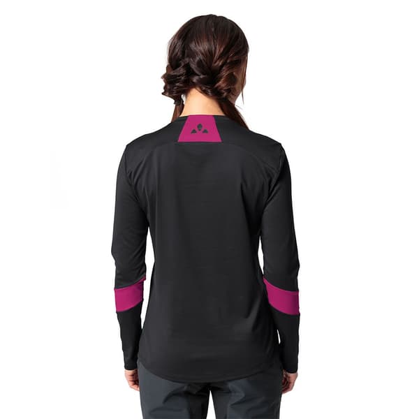 Vaude Bike Qimsa Logo Pitkähihainen T-paita Musta 38 Nainen