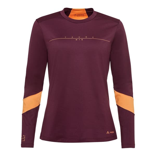 Vaude Bike Qimsa Logo T-shirt Med Lange ærmer Lilla 36 Kvinde