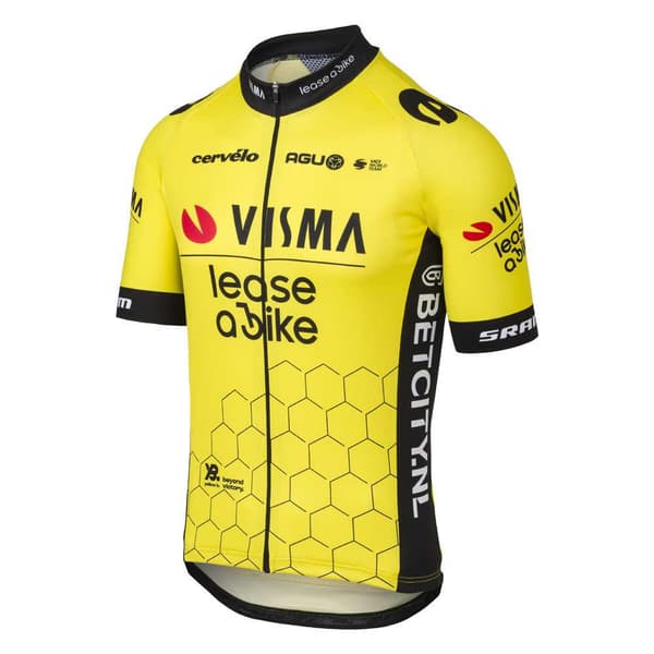 Agu Replica Visma | Lease A Bike 2024 Lyhythihainen Pyöräilypaita Keltainen L Mies