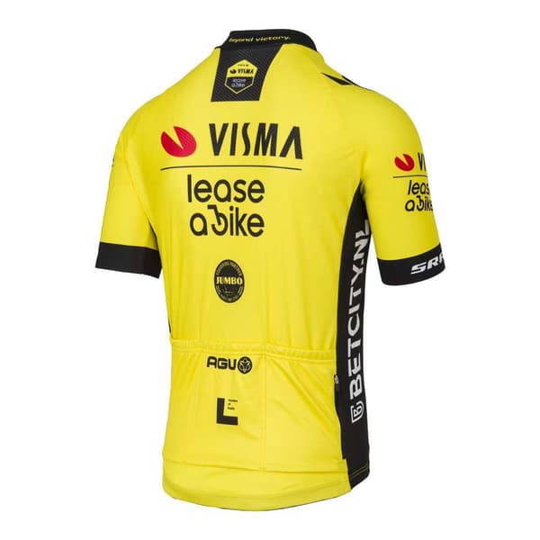 Agu Replica Visma | Lease A Bike 2024 Lyhythihainen Pyöräilypaita Keltainen L Mies