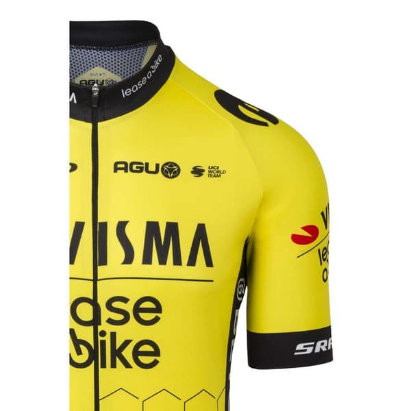 Agu Replica Visma | Lease A Bike 2024 Lyhythihainen Pyöräilypaita Keltainen L Mies