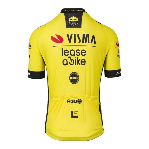 Agu Replica Visma | Lease A Bike 2024 Lyhythihainen Pyöräilypaita Keltainen L Mies