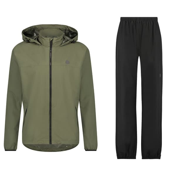 Agu Go Rain Essential Jakke- Og Buksesæt Grøn XL Mand