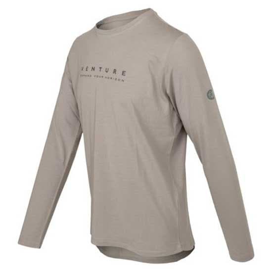 Agu Casual Performer Venture T-shirt Med Lange ærmer Beige M Mand