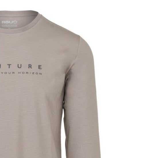 Agu Casual Performer Venture T-shirt Med Lange ærmer Beige M Mand