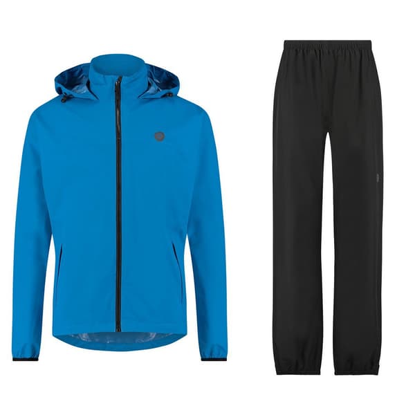 Agu Go Rain Essential Jacka- Och Byxset Blå M Man