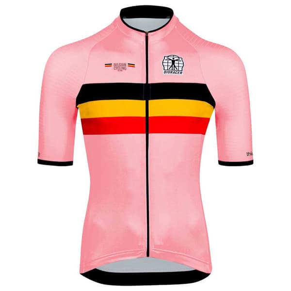 Bioracer Icon Official Belgian Cycling Kortærmet Trøje Rosa XL Mand