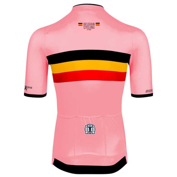 Bioracer Icon Official Belgian Cycling Kortærmet Trøje Rosa L Mand