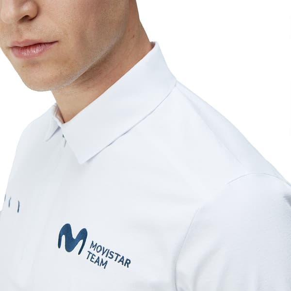 Born Living Yoga Movistar Kortærmet Polo Hvid XL Mand