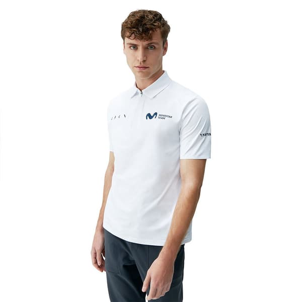 Born Living Yoga Movistar Kortærmet Polo Hvid XL Mand