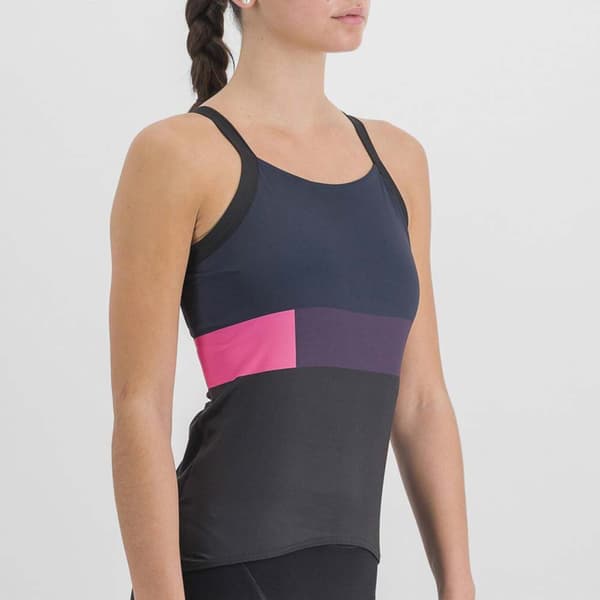 Sportful Snap ærmeløs T-shirt Blå,Grå L Kvinde