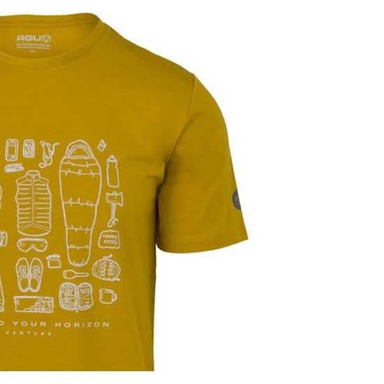 Agu Casual Performer Venture T-shirt Med Korta ärmar Gul 2XL Man