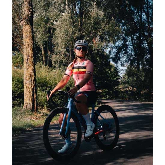 Bioracer Icon Official Belgian Cycling Lyhythihainen Pyöräilypaita Pinkki L Nainen