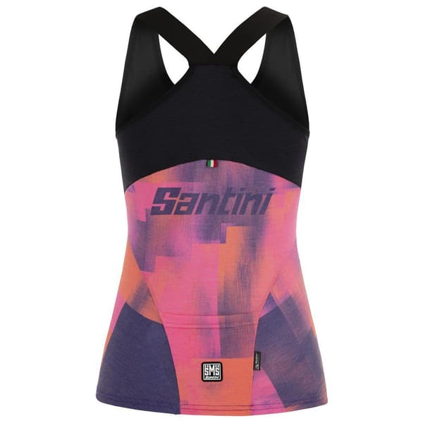 Santini Forza Indoor Collection ärmlös T-shirt Svart,Lila,Rosa L Kvinna