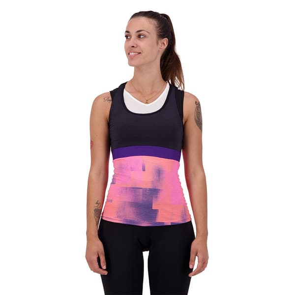 Santini Forza Indoor Collection ärmlös T-shirt Svart,Lila,Rosa L Kvinna