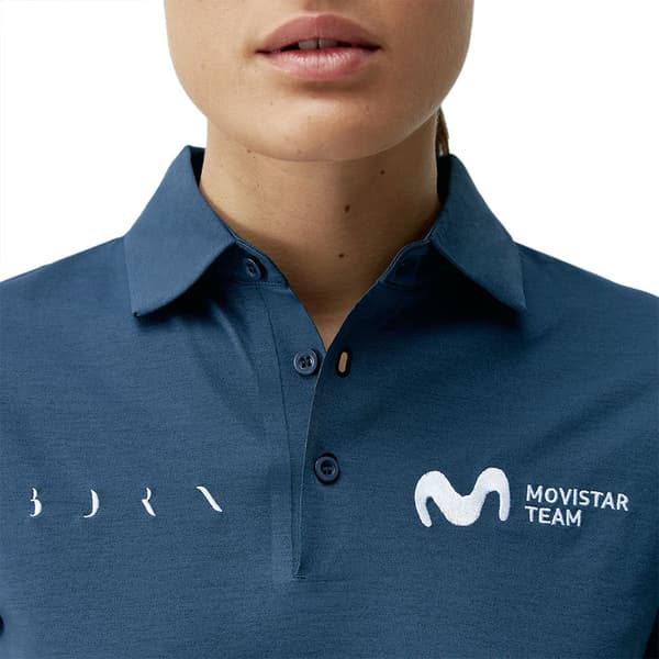 Born Living Yoga Movistar Kortärmad Polotröja Blå XL Kvinna