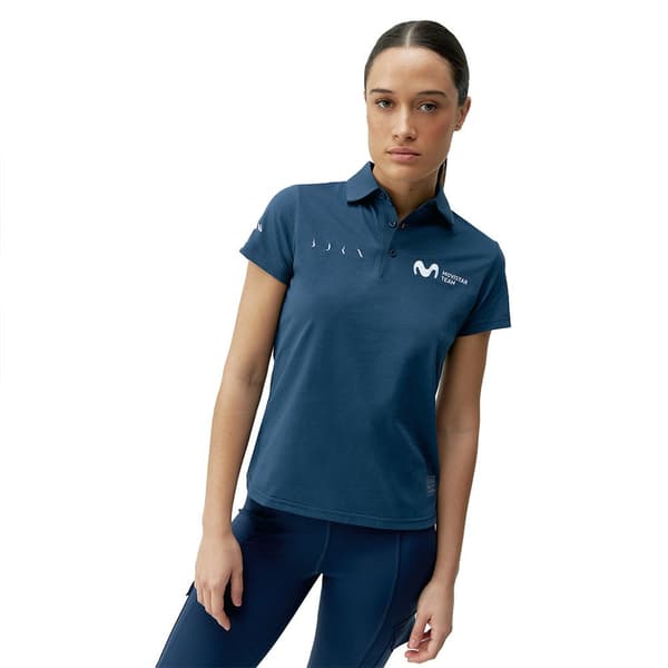 Born Living Yoga Movistar Kortärmad Polotröja Blå XL Kvinna