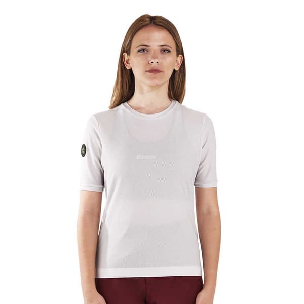 Santini Stone Slim Fit Tech T-paita Beige L Nainen