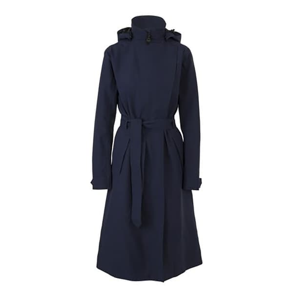 Agu Long Urban Trench Coat Jakke Blå S Kvinde