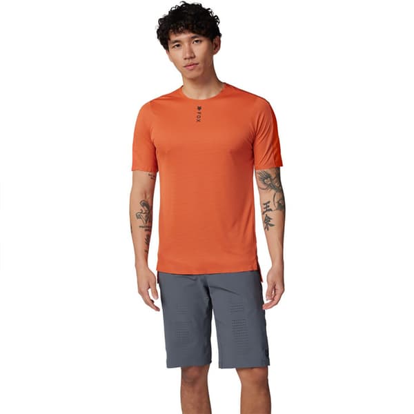 Fox Racing Flexair Pro T-shirt Med Korte ærmer Orange M Mand