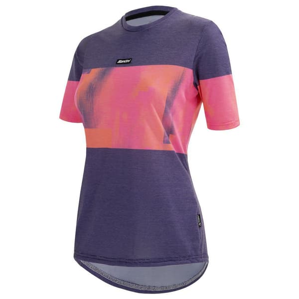 Santini Forza Indoor Collection T-shirt Med Korte ærmer Blå,Rosa M Kvinde