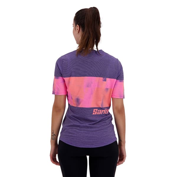 Santini Forza Indoor Collection T-shirt Med Korte ærmer Blå,Rosa M Kvinde