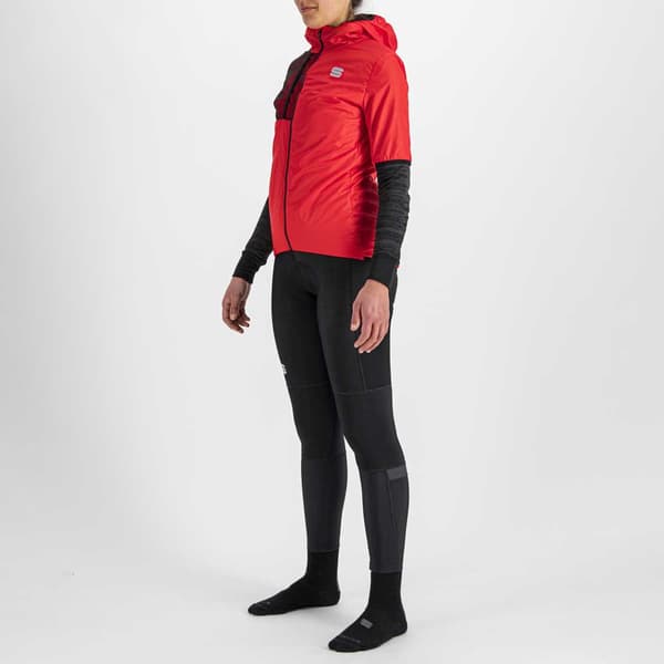 Sportful Supergiara W Puffy Kortærmet Jakke Rød S Kvinde
