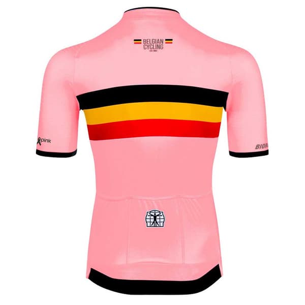 Bioracer Icon Official Belgian Cycling Lyhythihainen Pyöräilypaita Pinkki 122-134
