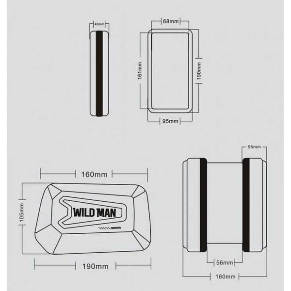 Vandtæt cykeltaske med mobilrum WildMan HardPouch XL