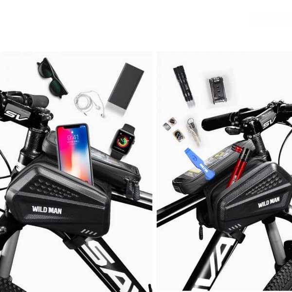 Vattentät Cykelväska med Mobilfack WildMan HardPouch XXL