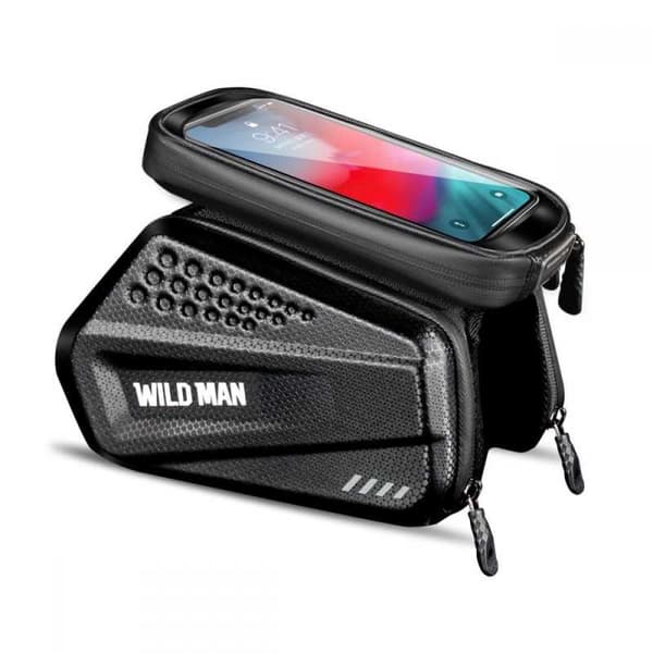 Vedenpitävä polkupyörälaukku mobiililokerolla WildMan HardPouch XXL